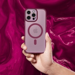 Etui na iPhone 12 Variete Mag Cover zgodne z MagSafe fioletowe