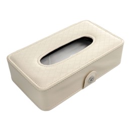 Tissue holder with strap beige