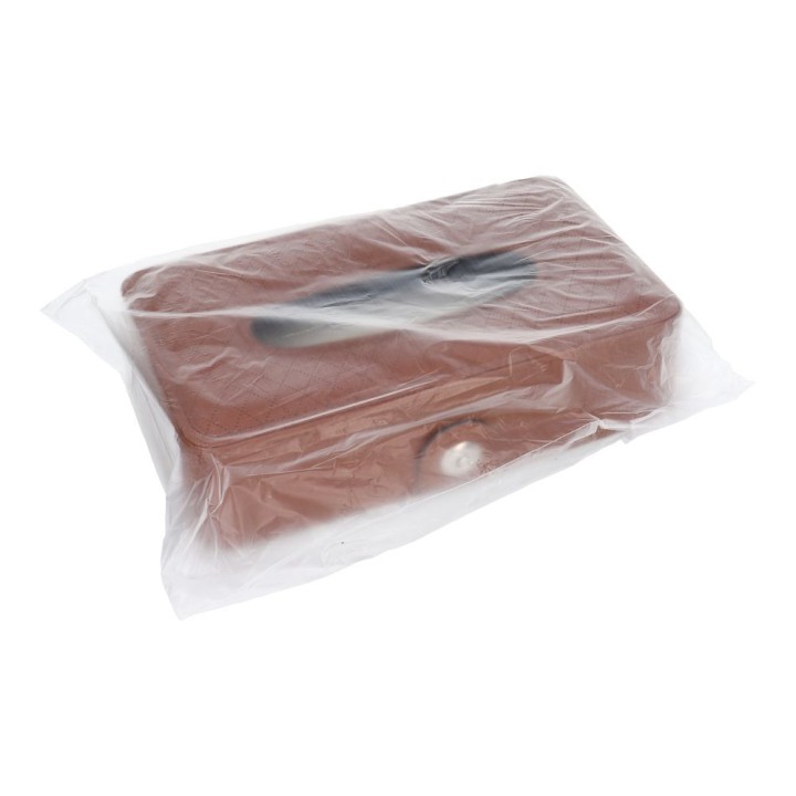 Tissue holder with strap brown