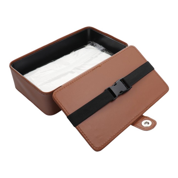 Pojemnik for wipes with strap brown