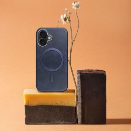 Чохол для iPhone 16 PRO MAX Gentleman Mag Cover сумісний з MagSafe темно-синій