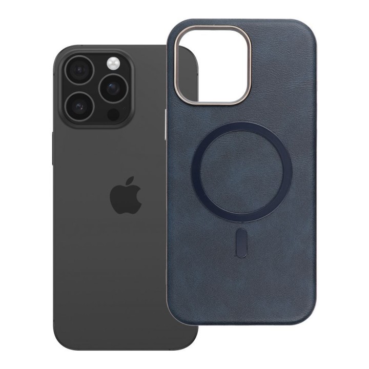 Case for iPhone 16 PRO MAX Gentleman Mag Cover compatible with MagSafe navy blue