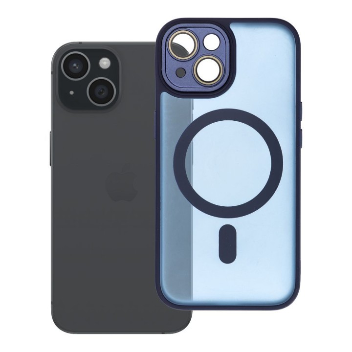 Case for iPhone 15 Variete Mag Cover compatible with MagSafe navy blue
