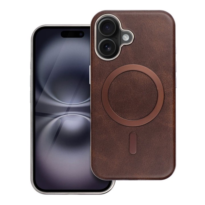 Case for iPhone 16 PRO MAX Gentleman Mag Cover compatible with MagSafe brown