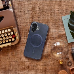 Чохол для iPhone 13 Gentleman Mag Cover сумісний з MagSafe темно-синій