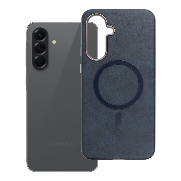 Etui na Samsung A56 Gentleman Mag Cover zgodne z MagSafe granatowe