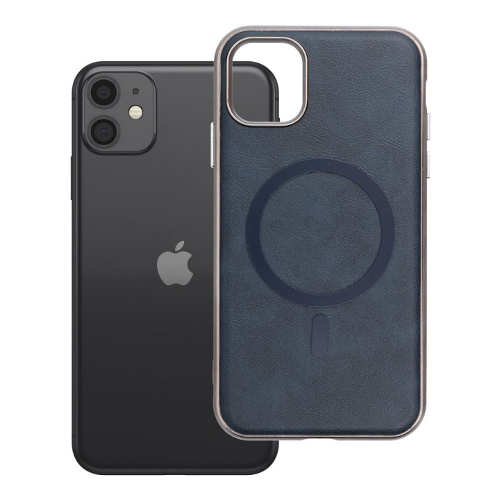 Чехол для iPhone 11 Gentleman Mag Cover совместимый с MagSafe темно-синий