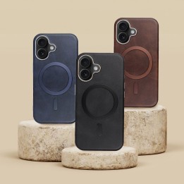 Чехол для iPhone 14 Gentleman Mag Cover совместимый с MagSafe черный