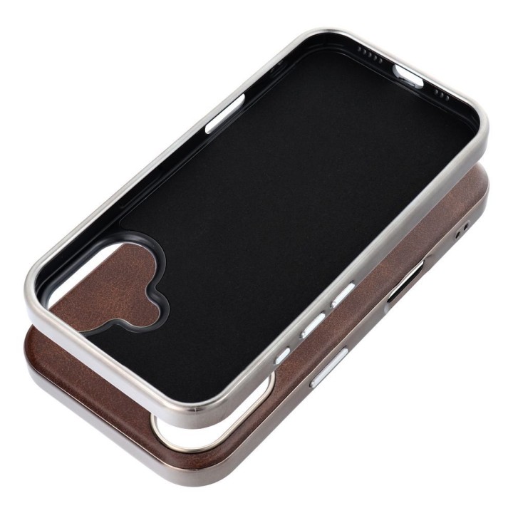 Case for iPhone 16 PRO Gentleman Mag Cover compatible with MagSafe brown