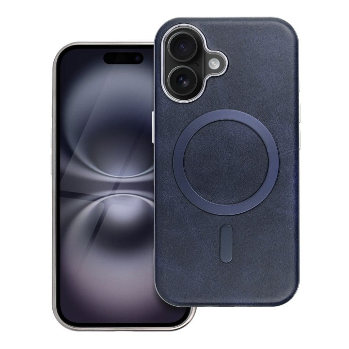 Case for iPhone 13 Gentleman Mag Cover compatible with MagSafe navy blue