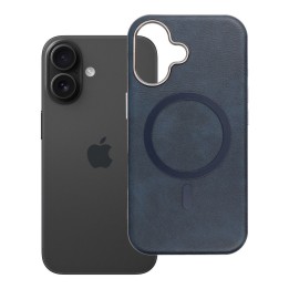 Чехол для iPhone 16 Gentleman Mag Cover совместимый с MagSafe темно-синий