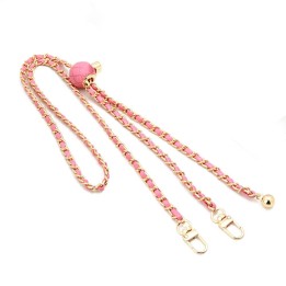 Chain / lanyard with holder GLAMOUR all models max 80mm width. pink