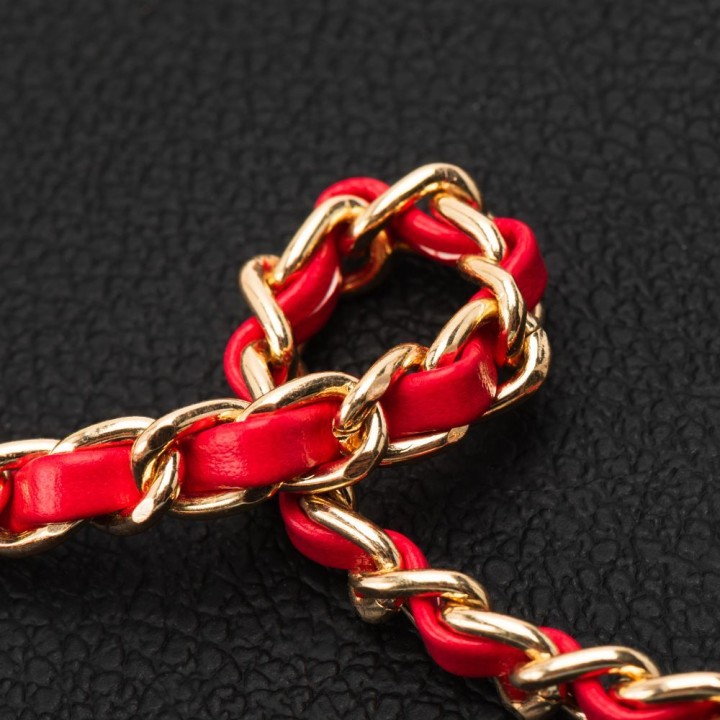 Chain / lanyard with holder GLAMOUR all models max 80mm width. red