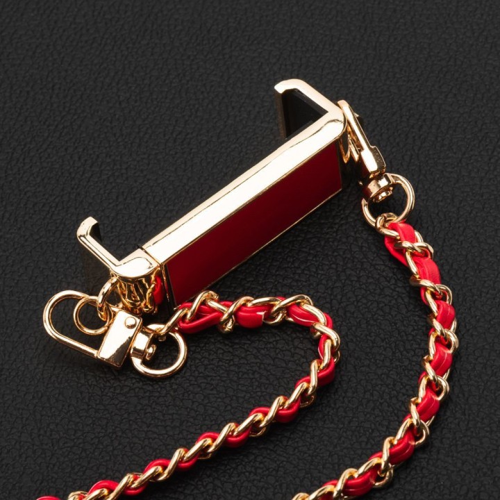 Chain / lanyard with holder GLAMOUR all models max 80mm width. red
