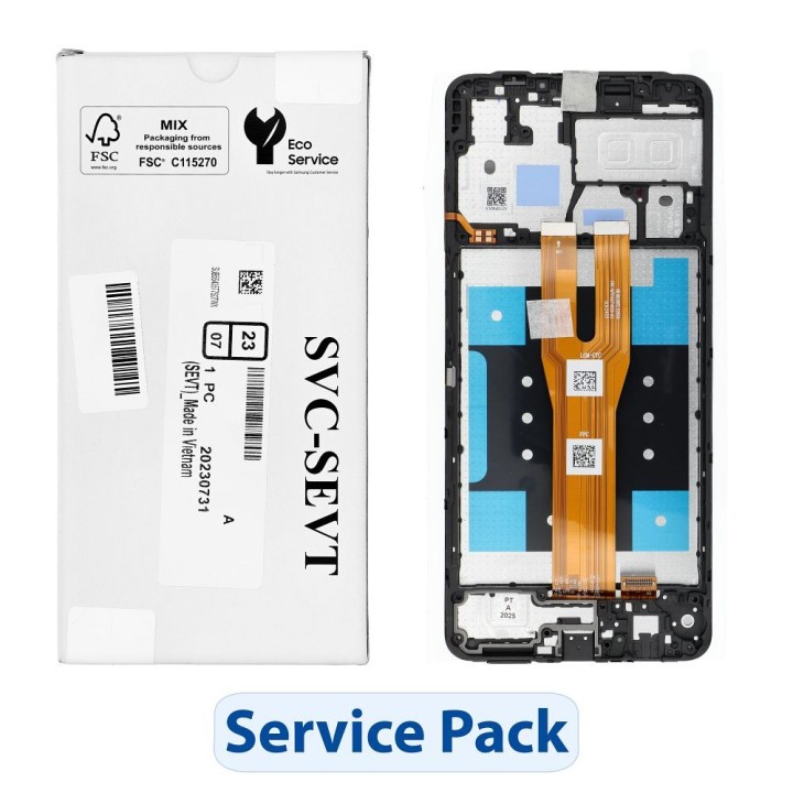 ServicePack LCD display for SAMSUNG A06 A065 GH81-26440A Black