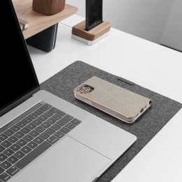 Flip case for Samsung S25 EDGE Luna Book Gold silver