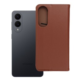 Чохол з клапаном для Samsung S25 EDGE Smart Pro Book шкіряний коричневий