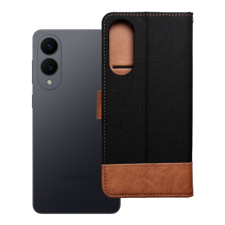 Etui z klapką na Samsung S25 Edge Jeans Book czarne