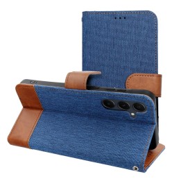 Flip case for Samsung S25 Edge Jeans Book blue