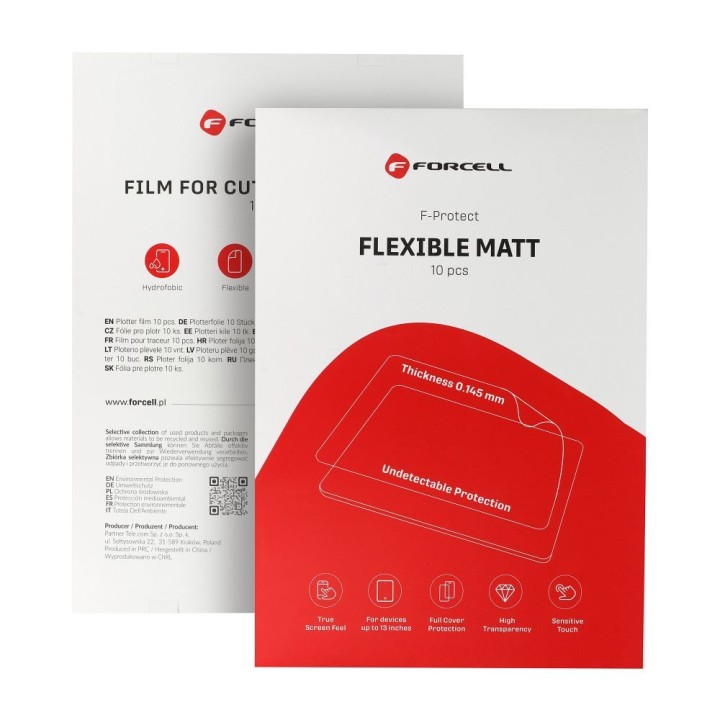 Пленка для резки для плоттера Forcell F-Protect Flexible Планшет MATT для планшетов для 13" 10 шт.