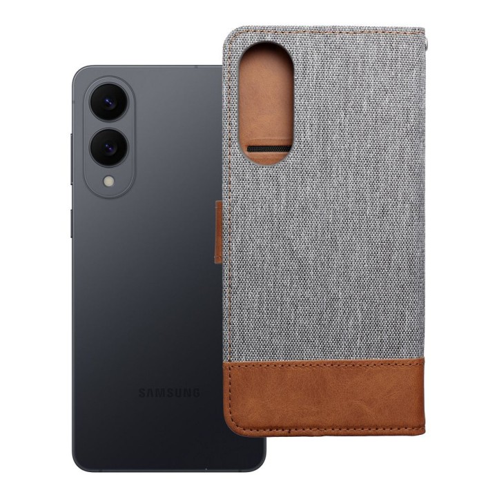 Чохол з клапаном для Samsung S25 Edge Jeans Book сірий