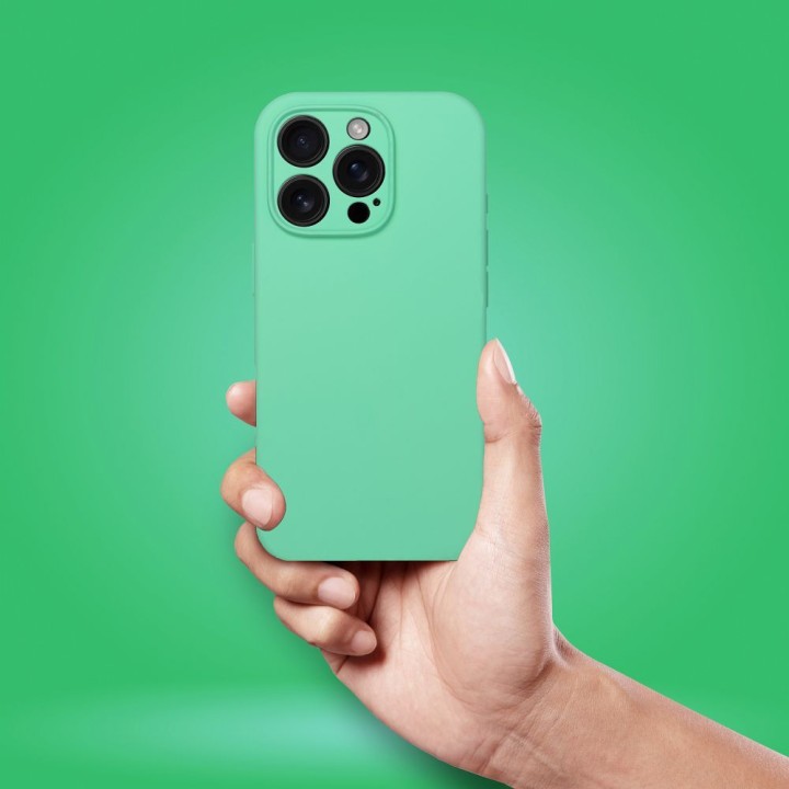 Etui na iPhone 16 PLUS Silicone 2mm (camera protection) zgodne z MagSafe miętowe