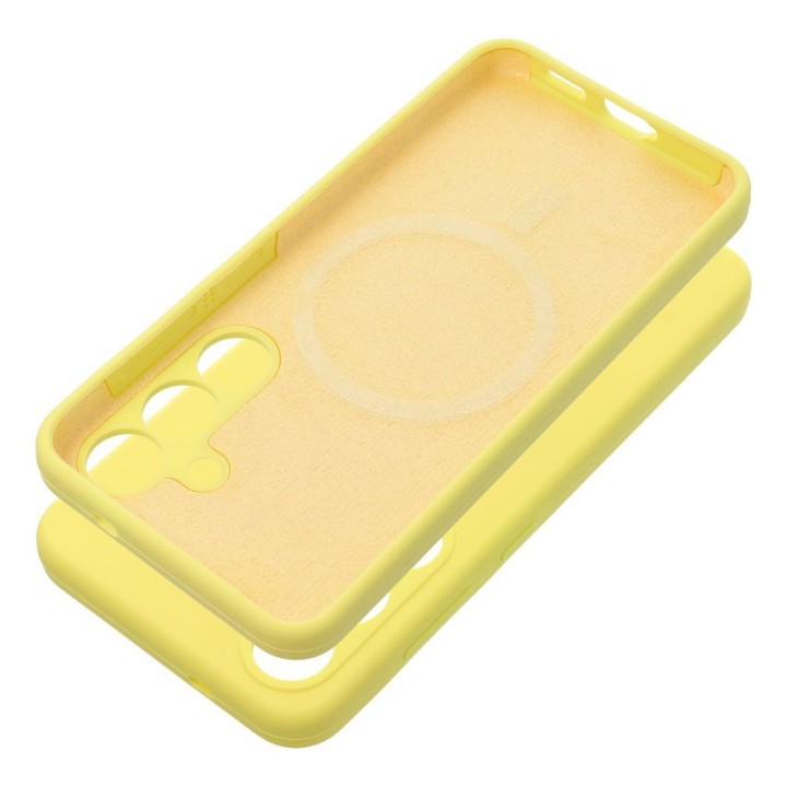Case for Samsung S25 PLUS Silicone 2mm (camera protection) MagSafe compatible yellow