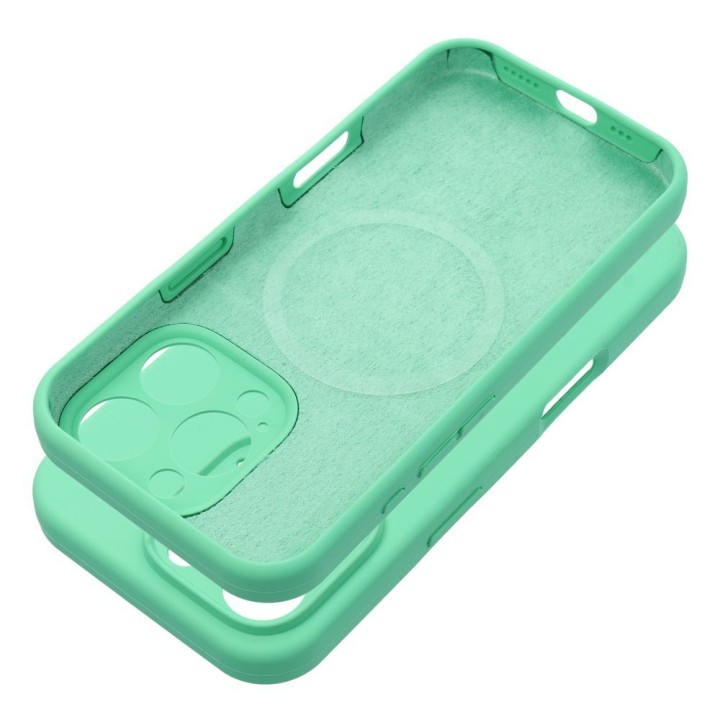 Case for iPhone 16 PRO MAX Silicone 2mm (camera protection) compatible with MagSafe mint