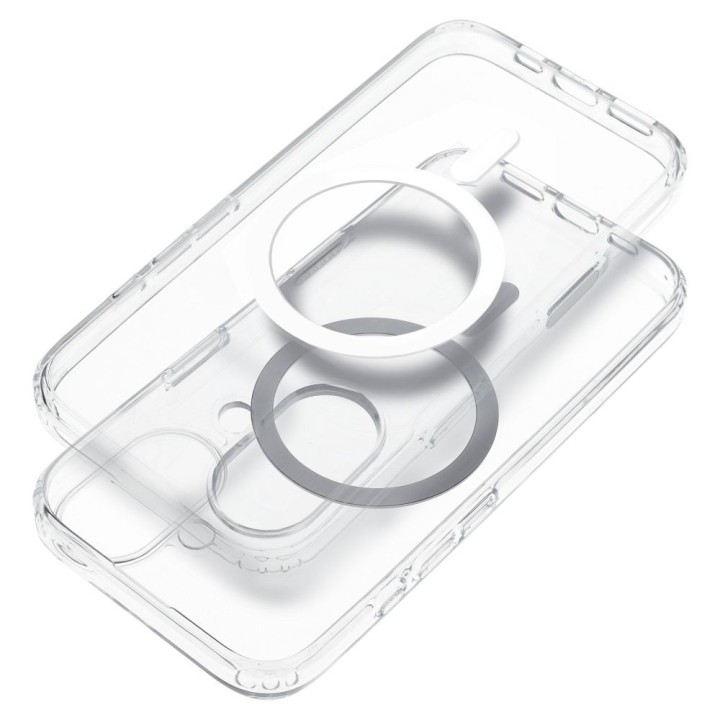 Case for iPhone 15 PLUS Clear Case 2 mm Mag Cover compatible with MagSafe (camera protection) transparent