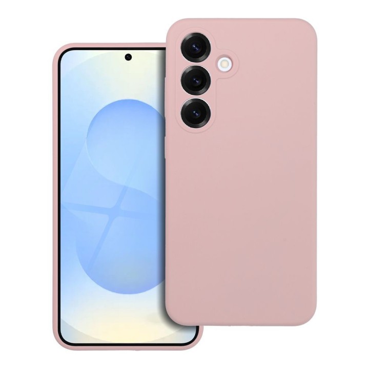 Case for Samsung S25 EDGE Silicone 2mm (camera protection) compatible with MagSafe powder pink