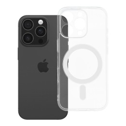 Чехол для iPhone 16 PRO Clear Case 2 mm Mag Cover совместимый с MagSafe (camera protection) прозрачный