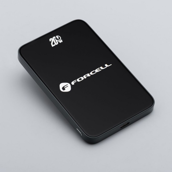 Power bank MagSafe compatible Forcell F-Energy SuperSlim F5K8 QC4.0 PD3.0 15W 5000 mAh black 0INT