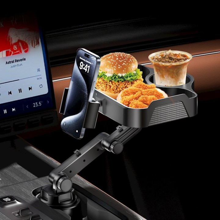 Stolik car with holder for phone CP2008 black