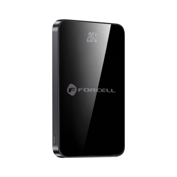 Power bank compatible with MagSafe Forcell F-Energy SuperSlim F5K8 QC4.0 PD3.0 15W 5000 mAh black 0INT