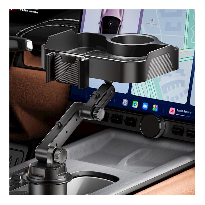 Stolik car with holder for phone CP2008 black