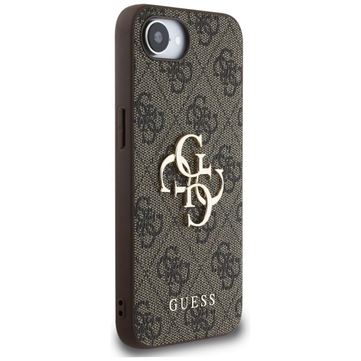 GUESS чохол для IPHONE 16e (SE 4 2025) GUHCPSE44GMGBR (4G PU Big Логотип) коричневий