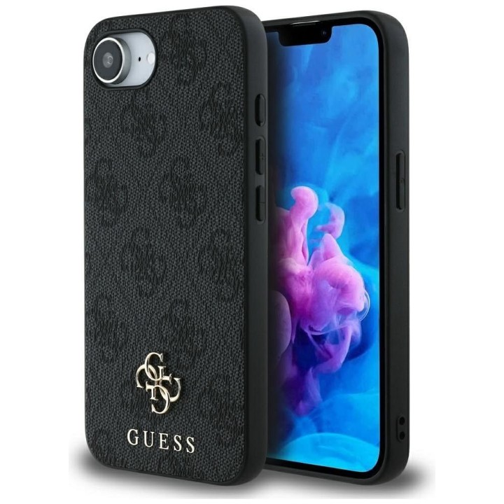 GUESS чехол для IPHONE 16e (SE 4 2025) совместимый с MagSafe GUHMPSE4P4SM4MK (PU 4G Small 4G and Classic) черный