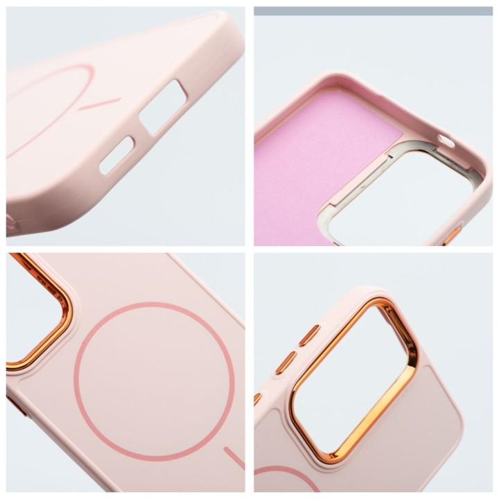 Case for Samsung A36 Frame Mag Cover compatible with MagSafe powder pink