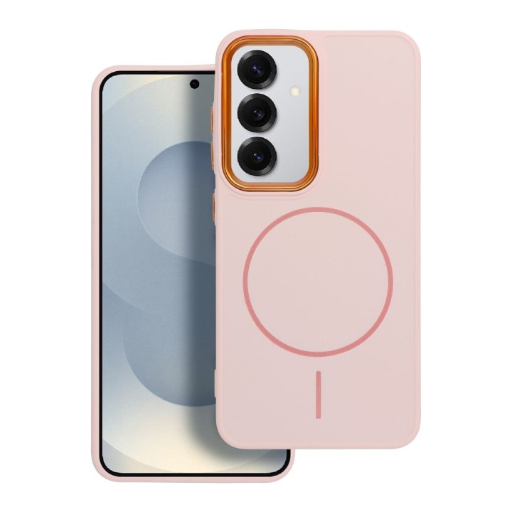Case for Samsung A36 Frame Mag Cover compatible with MagSafe powder pink
