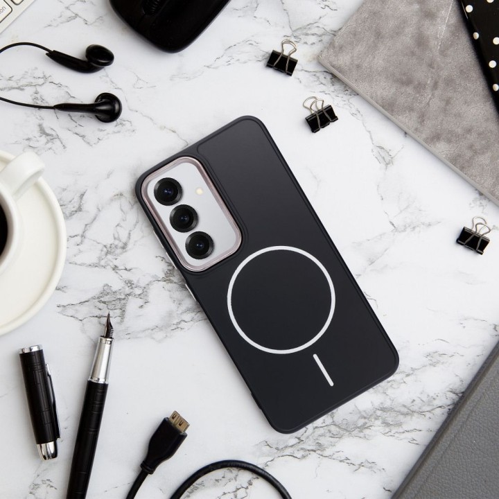 Etui na Samsung S25 Frame Mag Cover zgodne z MagSafe czarne