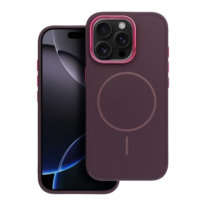 Case for iPhone 13 MINI Frame Mag Cover compatible with MagSafe purple