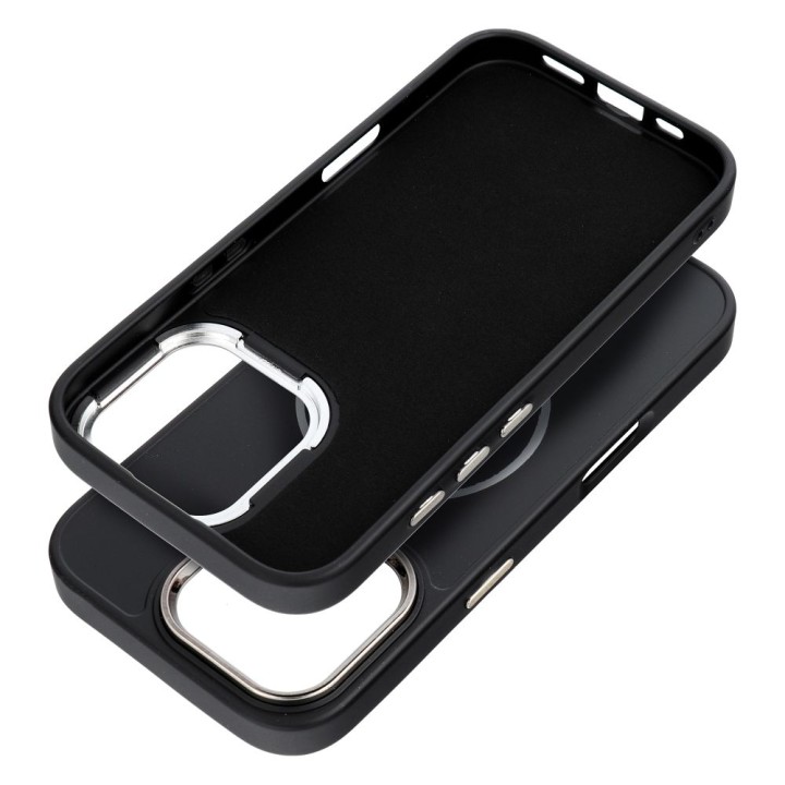 Etui na iPhone 15 PRO Frame Mag Cover zgodne z MagSafe czarne