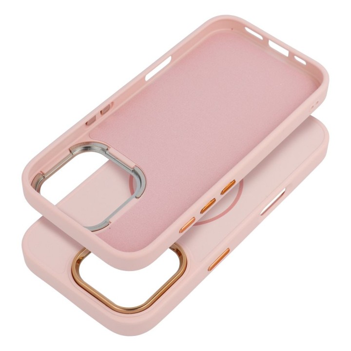 Case for iPhone 15 PRO MAX Frame Mag Cover MagSafe compatible powder pink