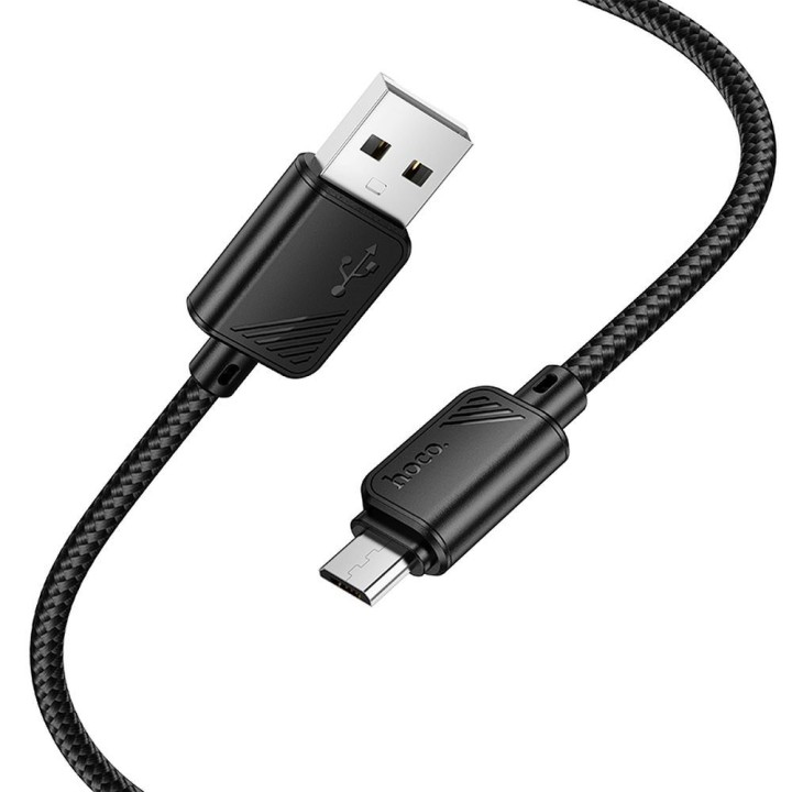Кабель USB A — Micro USB Hoco 2,4A 1 m X113 черный
