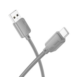 Кабель USB-A – USB-C Hoco 3A 1 m X113 сірий