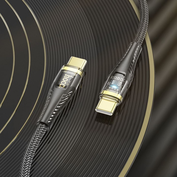 USB-C to USB-C cable Hoco 3A 60W 1,2 m U121 black