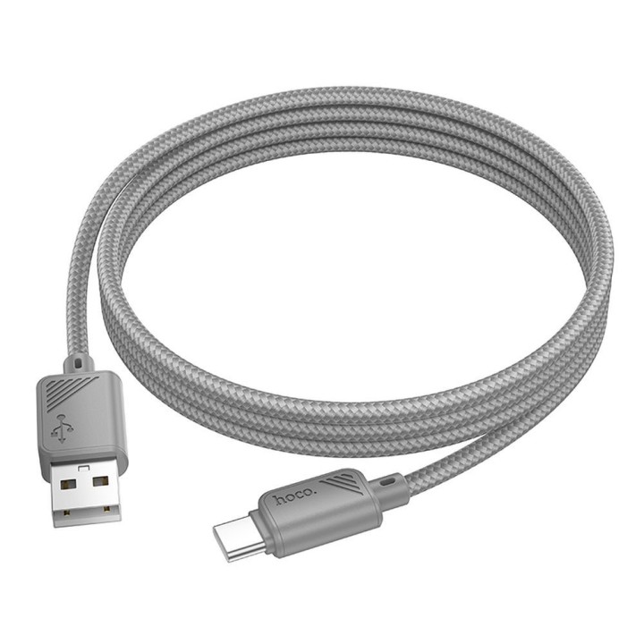 Кабель USB-A – USB-C Hoco 3A 1 m X113 сірий