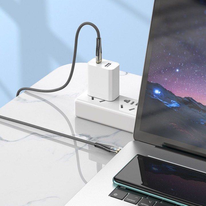 Кабель USB-C – USB-C Hoco 3A 60W 1,2 m U121 чорний