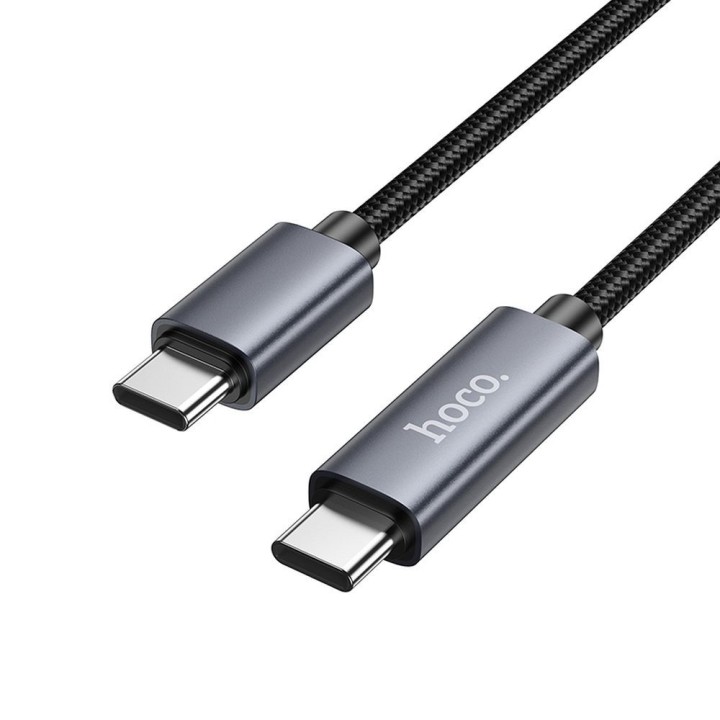 Кабель USB C — USB C Hoco 3A 60W с дисплеем 1 m X112 черный