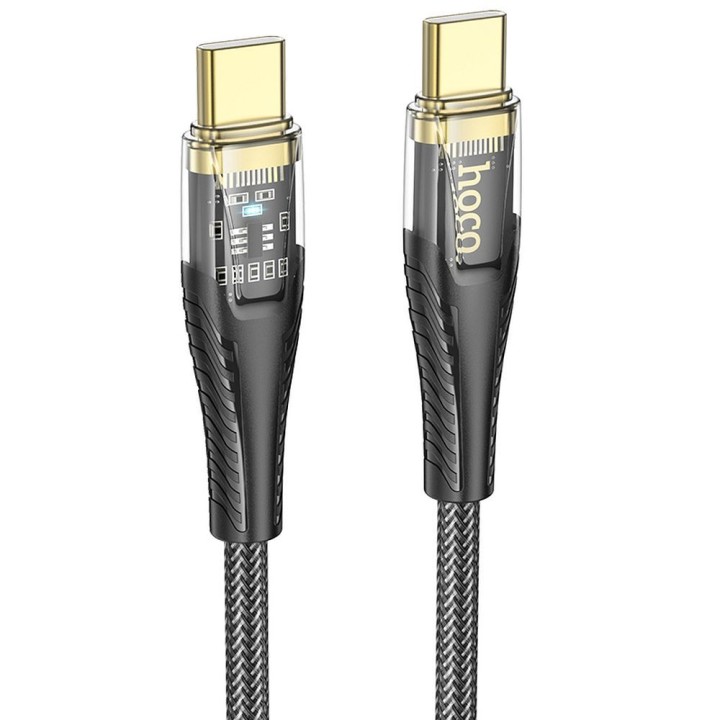 Kabel USB C do USB C Hoco 3A 60W 1,2 m U121 czarny